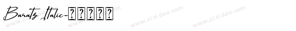 Baratz Italic字体转换